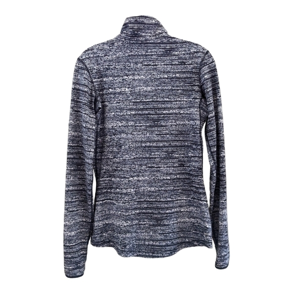 𝅺NIKE Pro women's dark gray, black & white dri fit half zip jacket Size Medium - Picture 2 of 4